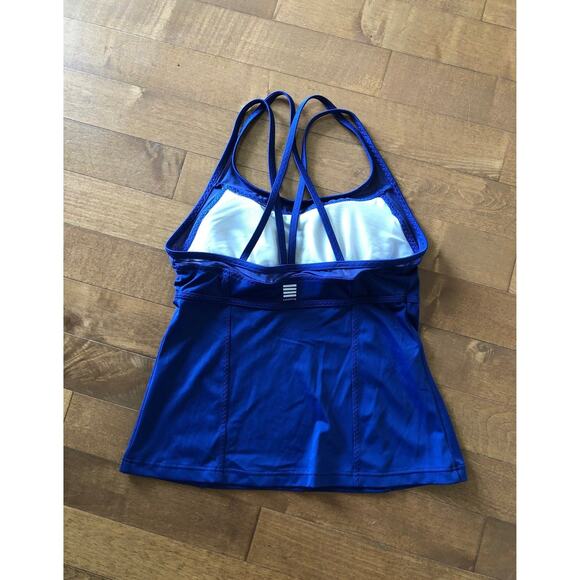 Land’s End 3-piece swim outfit Tankini, skort and rash guard size 8 petite - Picture 5 of 12